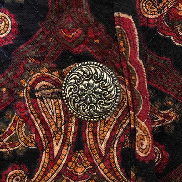 VTG 90s Susan Bennett Tapestry Paisley Jacket Baroque Boho Western Blazer Small - Picture 4 of 9